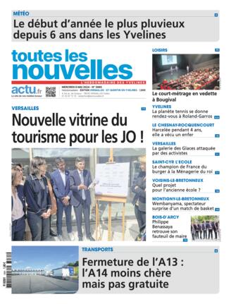 Couverture du magazine "Toutes Les Nouvelles : Versailles" n°20240508