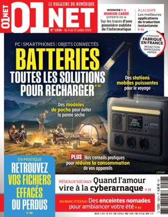 Couverture du magazine "01NET" n°1026