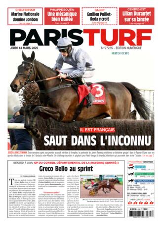 Couverture du magazine "PARISTURF" n°20250313