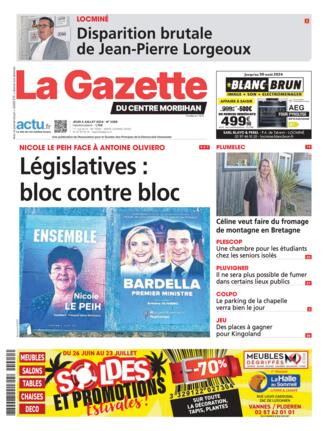 Couverture du magazine "La Gazette du Centre Morbihan" n°20240704