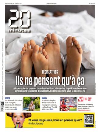 Couverture du magazine "20 Minutes" n°20240628