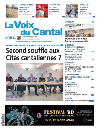 Couverture du magazine "La Voix du Cantal" n°20250313