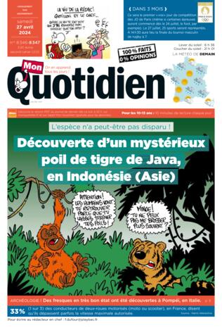 Couverture du magazine "Mon Quotidien" n°8347