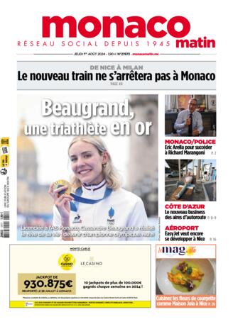 Couverture du magazine "Monaco-matin" n°20240801