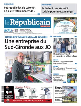 Couverture du magazine "Le Républicain Sud Gironde" n°20240509