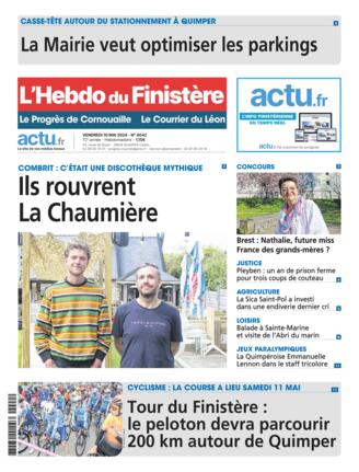 Couverture du magazine "L'hebdo du Finistère : Le progrès de Cornouailles" n°20240510