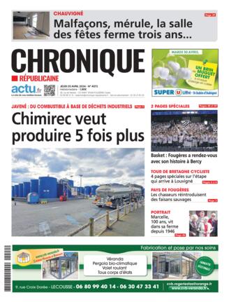 Couverture du magazine "La Chronique Républicaine" n°20240425