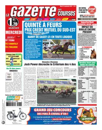 Couverture du magazine "LA GAZETTE DES COURSES" n°20230919