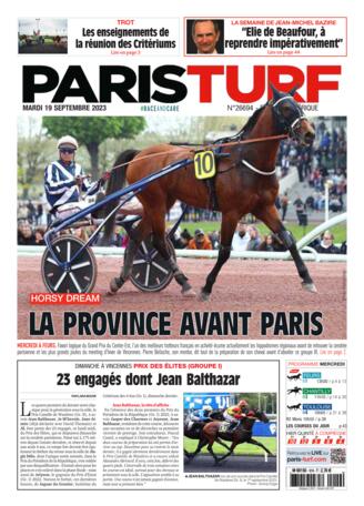 Couverture du magazine "PARISTURF" n°20230919