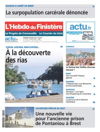 Couverture du magazine "L'hebdo du Finistère : Le progrès de Cornouailles" n°20240426