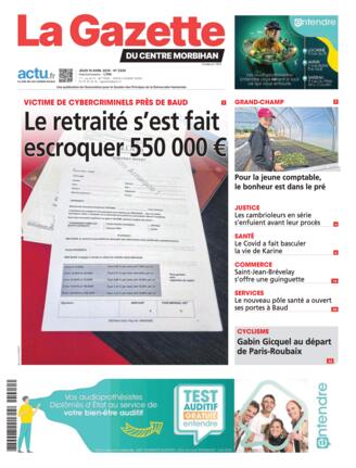 Couverture du magazine "La Gazette du Centre Morbihan" n°20250410