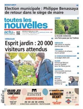 Couverture du magazine "Toutes Les Nouvelles : Versailles" n°20240424