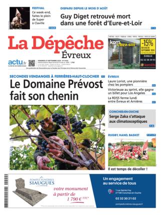 Couverture du magazine "La Dépêche : Évreux" n°20240927