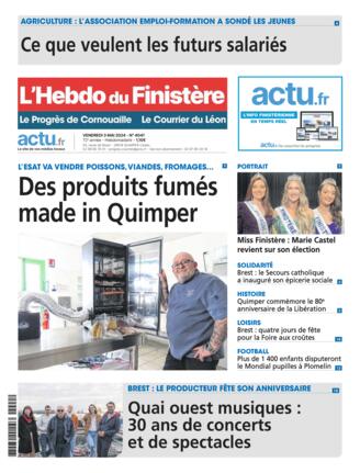 Couverture du magazine "L'hebdo du Finistère : Le progrès de Cornouailles" n°20240503