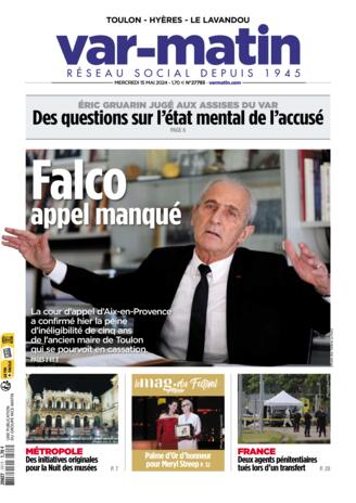 Couverture du magazine "Var-matin Toulon Hyères Le Lavandou" n°20240515