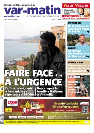 Couverture du magazine "Var-matin Toulon Hyères Le Lavandou" n°20230919