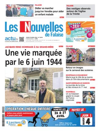 Couverture du magazine "Les Nouvelles de Falaise" n°20240425